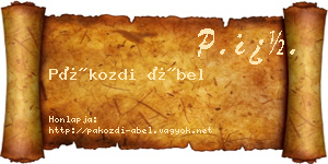 Pákozdi Ábel névjegykártya